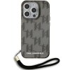 Karl Lagerfeld KLHCP15LHKDPNSK iPhone 15 Pro 6.1 czarny/black hardcase IML Mono KL Pattern & Cord